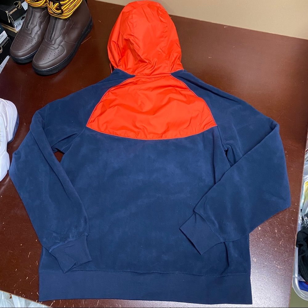 COPY - Nike Full Zip Hoodie Polar Fleece Navy HabaneroRed - Picture 4 of 6